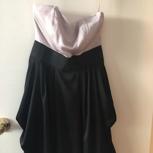 H&M silver-blush sweetheart party dress